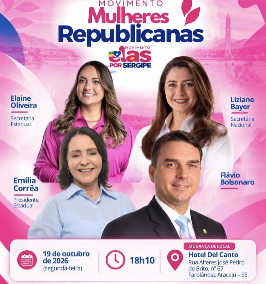 Lideranças femininas do Republicanos em Sergipe se reúnem na noite desta segunda-feira (19) por apoio a Flávio Bolsonaro