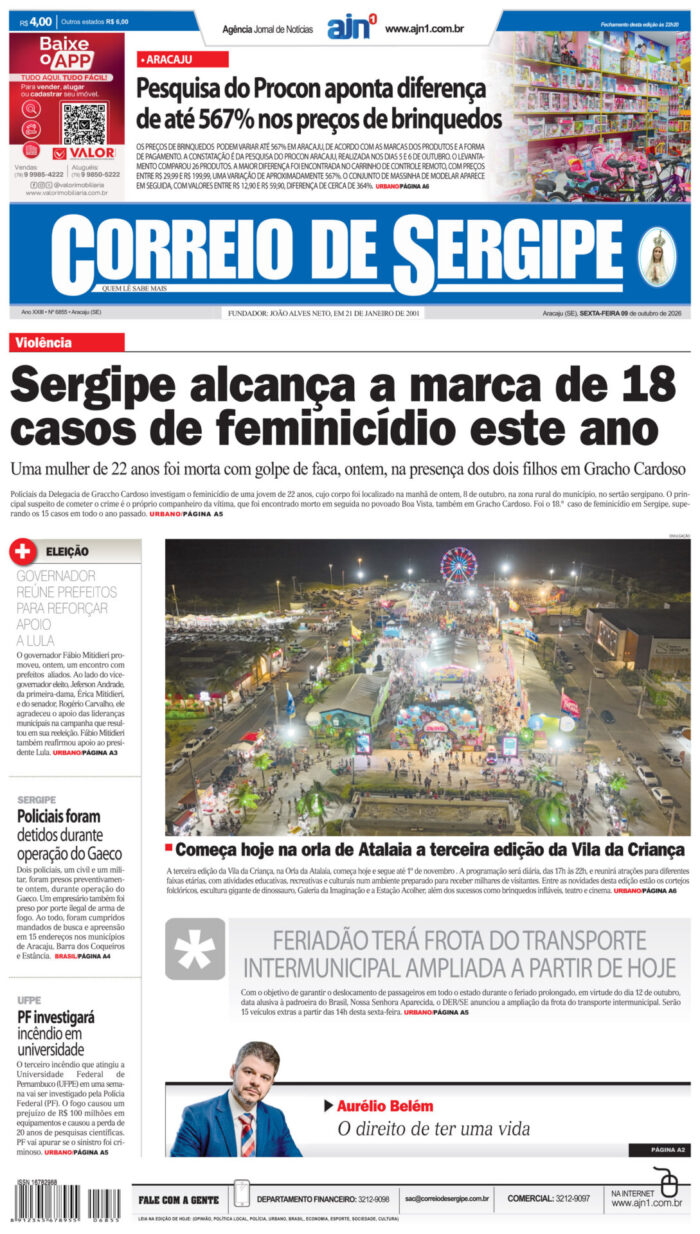 Capa do Correio de Sergipe