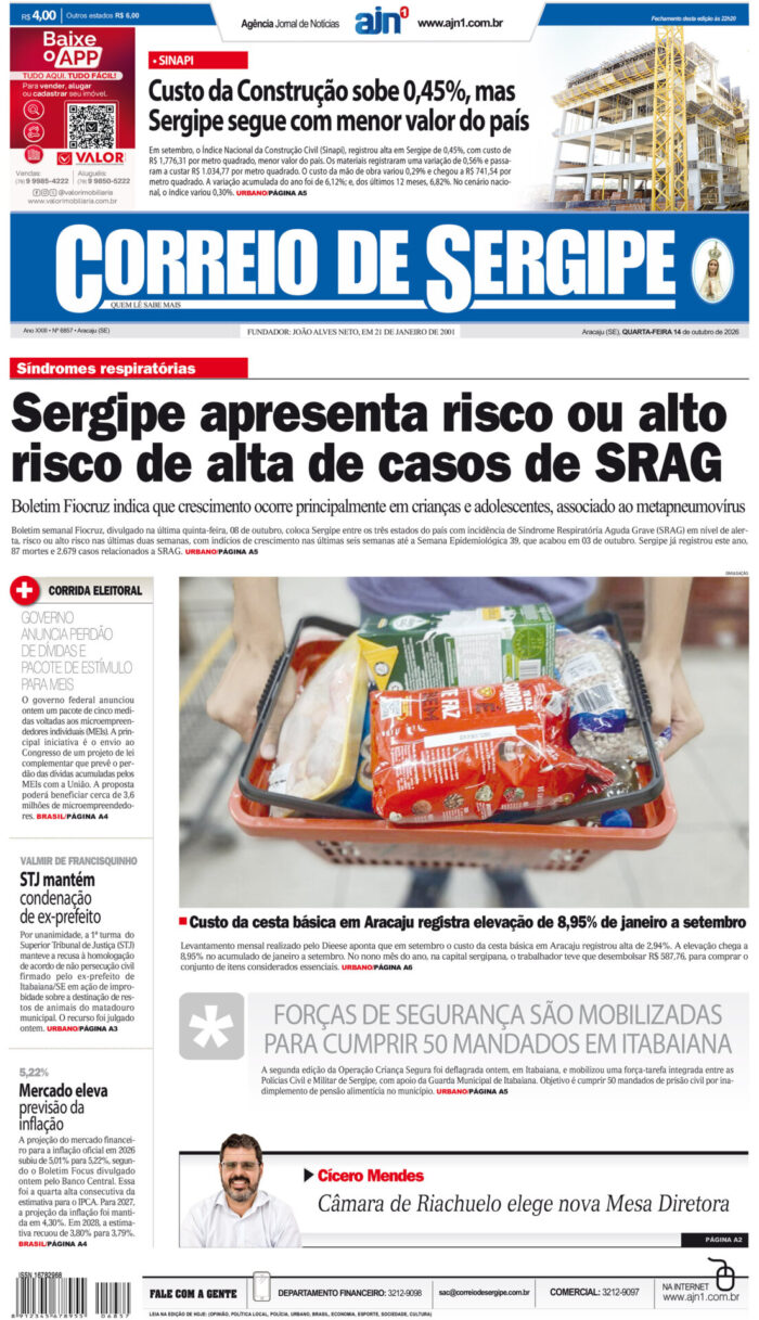 Capa do Correio de Sergipe