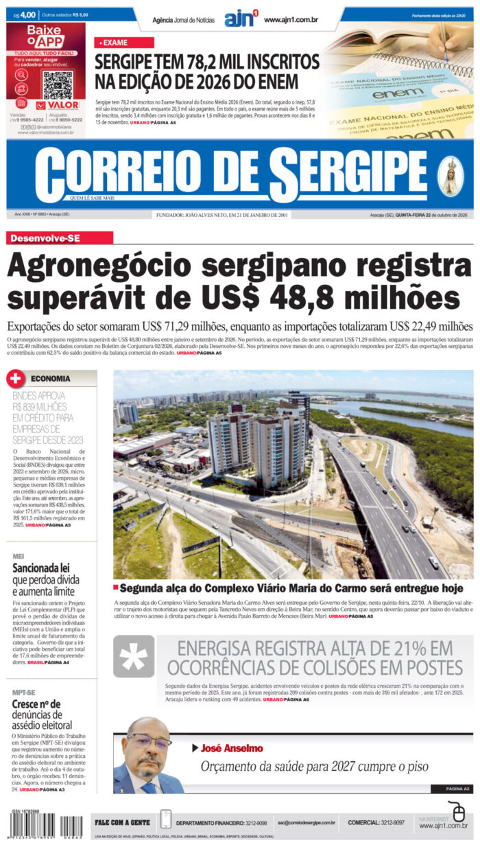 Capa do Correio de Sergipe
