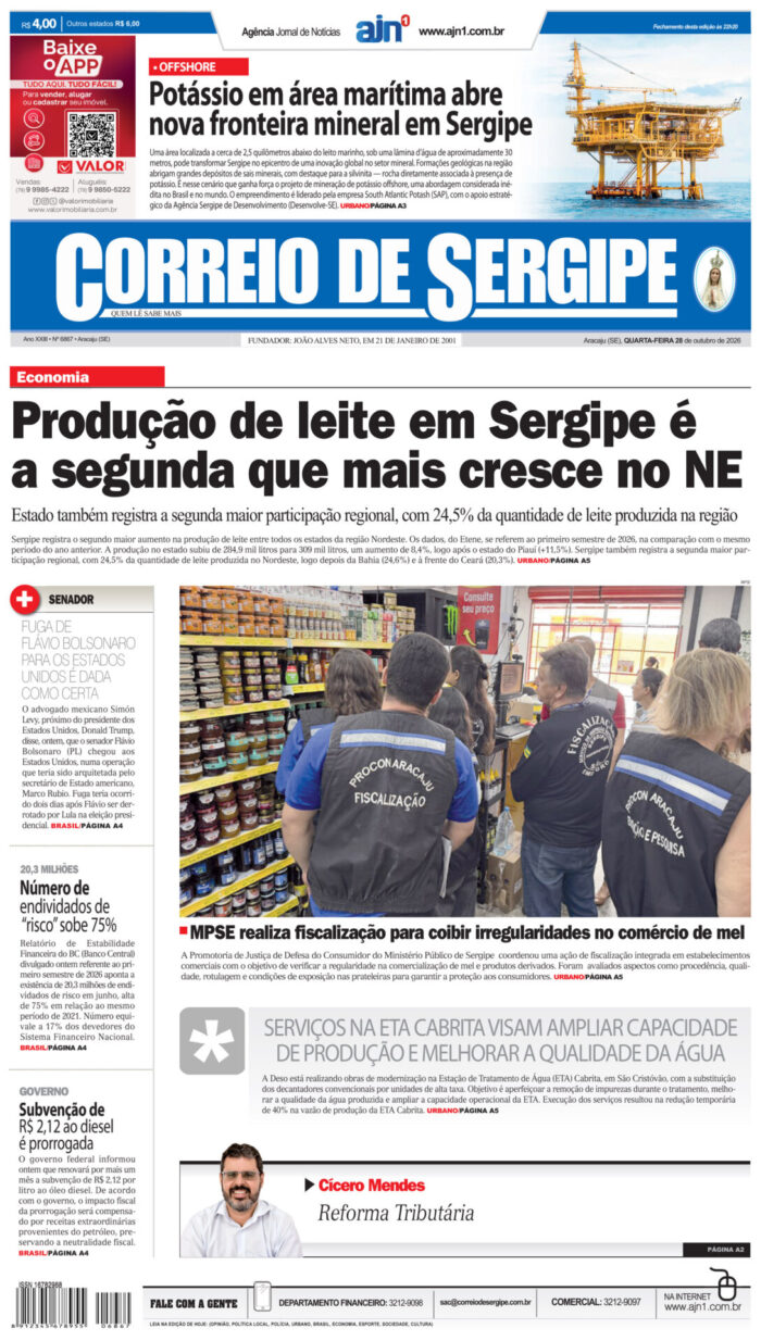 Capa do Correio de Sergipe