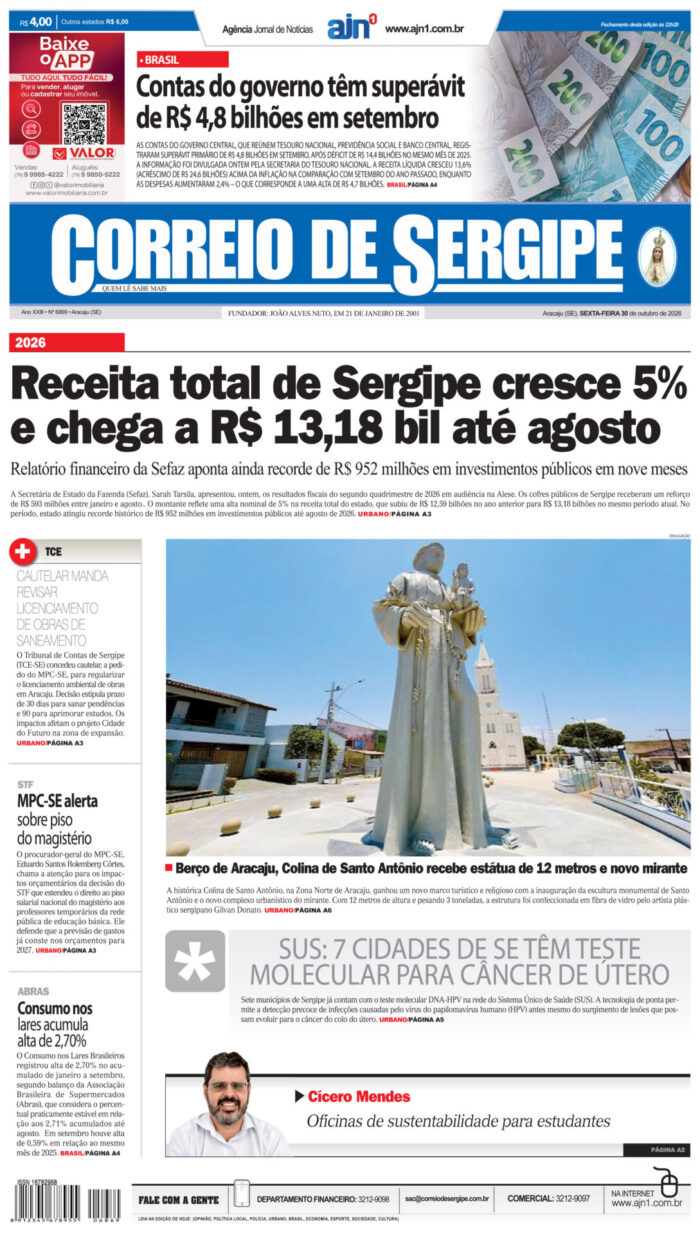 Capa do Correio de Sergipe