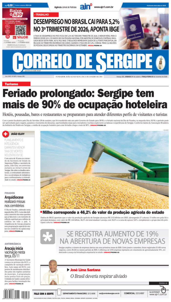 Capa do Correio de Sergipe