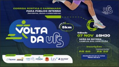 Inscrições para corrida e caminhada da UFS seguem abertas até 3 de novembro