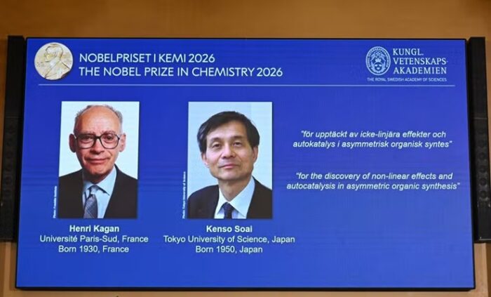 Nobel de Química vai para dupla por descoberta do mistério das “moléculas espelhadas”