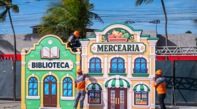 Montagem da Vila da Criança, na Orla da Atalaia, entra em estágio final para receber sergipanos e turistas a partir desta sexta-feira (9)