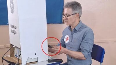 Presidente do TRE-MG diz que vai apurar uso de celular por Zema em cabine de votação